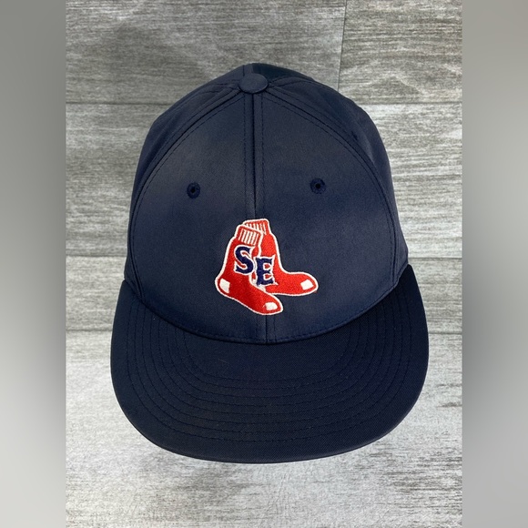 Pacific Headwear Flexfit D Series 8D6 Small/Medium Red Sox SE Flat Bill Hat - Picture 4 of 16